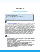Inglés Proyecto pedagógico