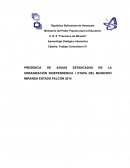 Presencia de aguas estancadas en la Urbanización Independencia I etapa del municipio MIranda Estado Falcón 2014