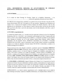 Modelo de Una Demanda en Referimiento - Prácticas o problemas - christatis