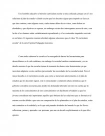 El currículum escolar. Página 1