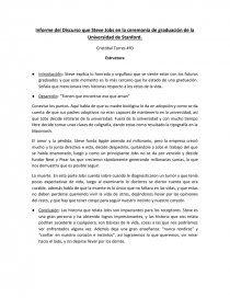 Informe Del Discurso Que Steve Jobs En La Ceremonia De Graduacion De La Universidad De Stanford Informes Tobalcore