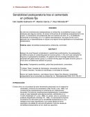 Sensibilidad postoperatoria tras el cementado en prótesis fija