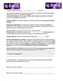 Ejemplo de contrato de sonido - Trabajos - jose ricardo aguilar hinojosa