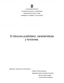 Aspectos Fundamentales Del Discurso Publicitario Los Que Hace Caracteristico Y Efectivo Este Tipo De Discurso Informes Virgoterrestre