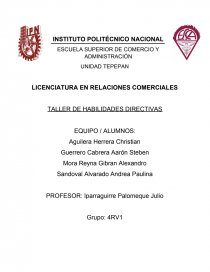 TALLER DE HABILIDADES DIRECTIVAS. Página 1