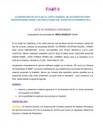 MODELO DE ACTA DE ASAMBLEA ORDINARIA - Apuntes - Edi Cv