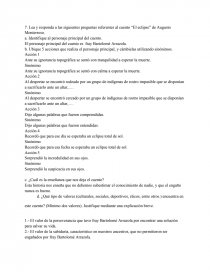 Lea y responda a las siguientes preguntas referentes al cuento “El eclipse”  de Augusto Monterroso - Reseñas - nelyorosco