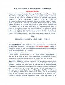 ACTA CONSTITUTIVA DE ASOCIACION CIVIL COMUNITARIA - Tesis - Oslidi Ruiz