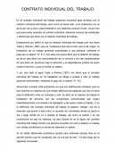 En el contrato individual del trabajo podemos encontrar gran similitud con la relación individual del trabajo