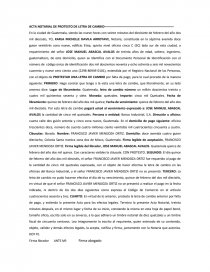 Acta notarial de protesto de letra de cambio Guatemala 2016 - Tutoriales -  michelle davila