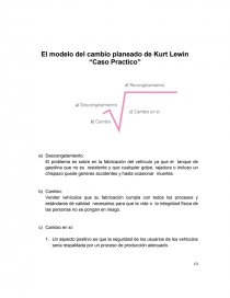 Caso Práctico de cambio planeado de Kurt Lewin “Supercar” - Trabajos -  Miguel Chojolan