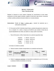 Ejercicio 1. Primera parte Tema: Fondo fijo de caja - Tareas - v.garco