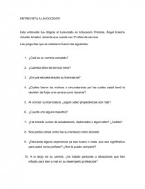 Entrevista a un docente de primaria - Tareas - alma222