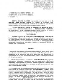 CONTESTACION A RECONVENCION DE DEMANDA SARA - SIRA 15 AGOSTO 2015. - Tareas  - Rubén Rodriguez Lara