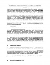 DOCUMENTO PRIVADO DE TRANSACCION EXTRAJUDICIAL DE DACIÓN EN PAGO Y  EXTINCIÓN DE OBLIGACIÓN - Tutoriales - Luis Gervasi