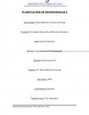PLANIFICACIÓN DE NEUROCIENCIAS II