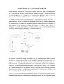 Modelo de comunicación de Gerbner - Trabajos - Analyv0