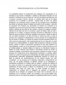 PRINCIPIOS BASICOS DE LA ETICA PROFESINAL