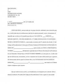 La Contestación de demanda divorcio incausado. - Ensayos - big_boss_mgs3