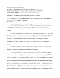 Incidente innominado contestacion. - Prácticas o problemas - santiagos