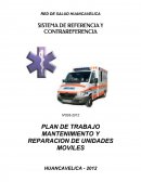 PLAN DE TRABAJO MANTENIMIENTO Y REPARACION DE UNIDADES MOVILES