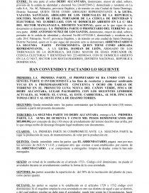 CONTRATO DE ARRENDAMIENTO DE TIERRA PARA RECOLECCION DE CULTIVO AGRÍCOLA. -  Ensayos - g-magnum
