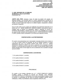 Contestacion a demanda de divorcio allanamiento. - Prácticas o problemas -  jaoo1976