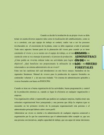 ADMINISTRACIÓN DE VIVEROS FORESTALES.. Página 1
