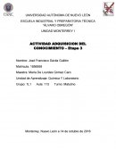 Adqusicion del conocimiento.Química y laboratorio