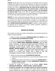 FORMATO DEMANDA DIVORCIO HONDURAS. - Tareas - navarrojuan