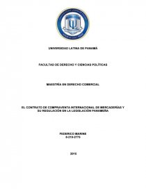 El contrato de compraventa internacional de mercaderias y su regulacion en  la legislacion Panameña - Ensayos - fmlawyer