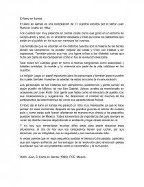 El llano en llamas es una recopilación de 17 cuentos escritos por el señor  Juan Rulfo en el año de 1953. - Apuntes - fercho 123