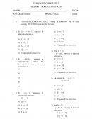 EVALUACION COEFICIENTE 2 “ALGEBRA Y MODELOS ANALÍTICOS”