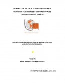 PROYECTO DE INVESTIGACIÓN PARA OBTENER EL TÍTULO DE LICENCIATURA EN PSICOLOGÍA