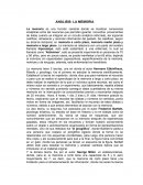 Ensayo* ANÁLISIS: LA MEMORIA