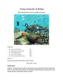 Trabajo Integrador de Biología Título: Comparación entre los anélidos y los peces.. Página 1
