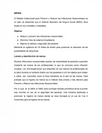 Modelo Institucional para Prevenir y Reducir las Infecciones Nosocomiales -  Trabajos - noliab