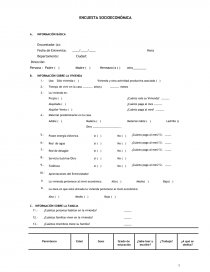 FORMATO ENCUESTA SOCIOECONÓMICA - Apuntes - pierrzun