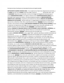 Formato Escritura Constitucion de Sociedad Anonima de Capital Variable -  Tareas - anayelig