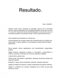 Informe psicologico DIAGNOSTICO - Tareas - alopez98