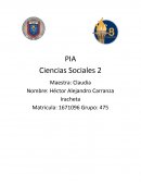 PIA Ciencias Sociales 2 Lo que aprendí en el semestre