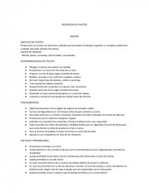 MANUAL DE PROCEDIMIENTO Y POLITICAS DEL RESTAURANTE GOLDEN SEA - Informes -  JCTORRETO