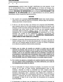 Recurso de reposicion en subsidio apelacion electricaribe - Prácticas o  problemas - judamon