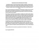 Importancia de las Decisiones de Ventas