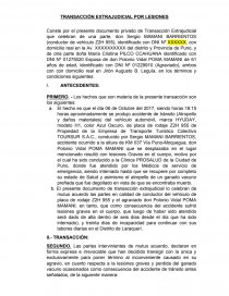 TRANSACCIÓN EXTRAJUDICIAL POR LESIONES - Tutoriales - LEY2122