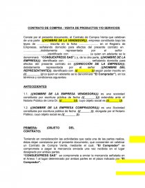 Introducir 71+ Imagen Modelo De Contrato Para Venta De Productos ...