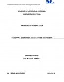Trabajo de economia Geografia de la economia del estado de Nuevo León