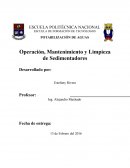 Operación, Mantenimiento y Limpieza de Sedimentadores