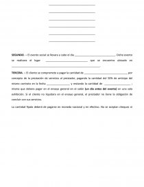 CONTRATO DE PRESTACIÓN DE SERVICIOS PARA EVENTO DE XV AÑOS - Informes -  Rudy Eder Fabian