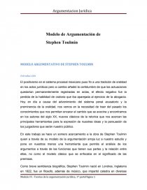 MODELO ARGUMENTATIVO DE STEPHEN TOULMIN - Tareas - pollogato01